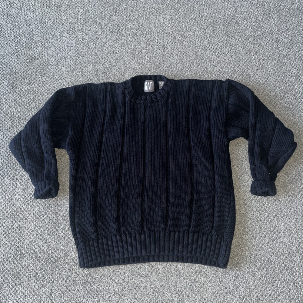 Vintage GAP Chunky Knit Sweater, Large. Y2K cable knit fisherman's sweater